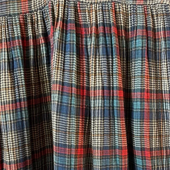 100% Cotton Natural Life Multicolor Plaid Midi Dress | Medium - Picture 10 of 14